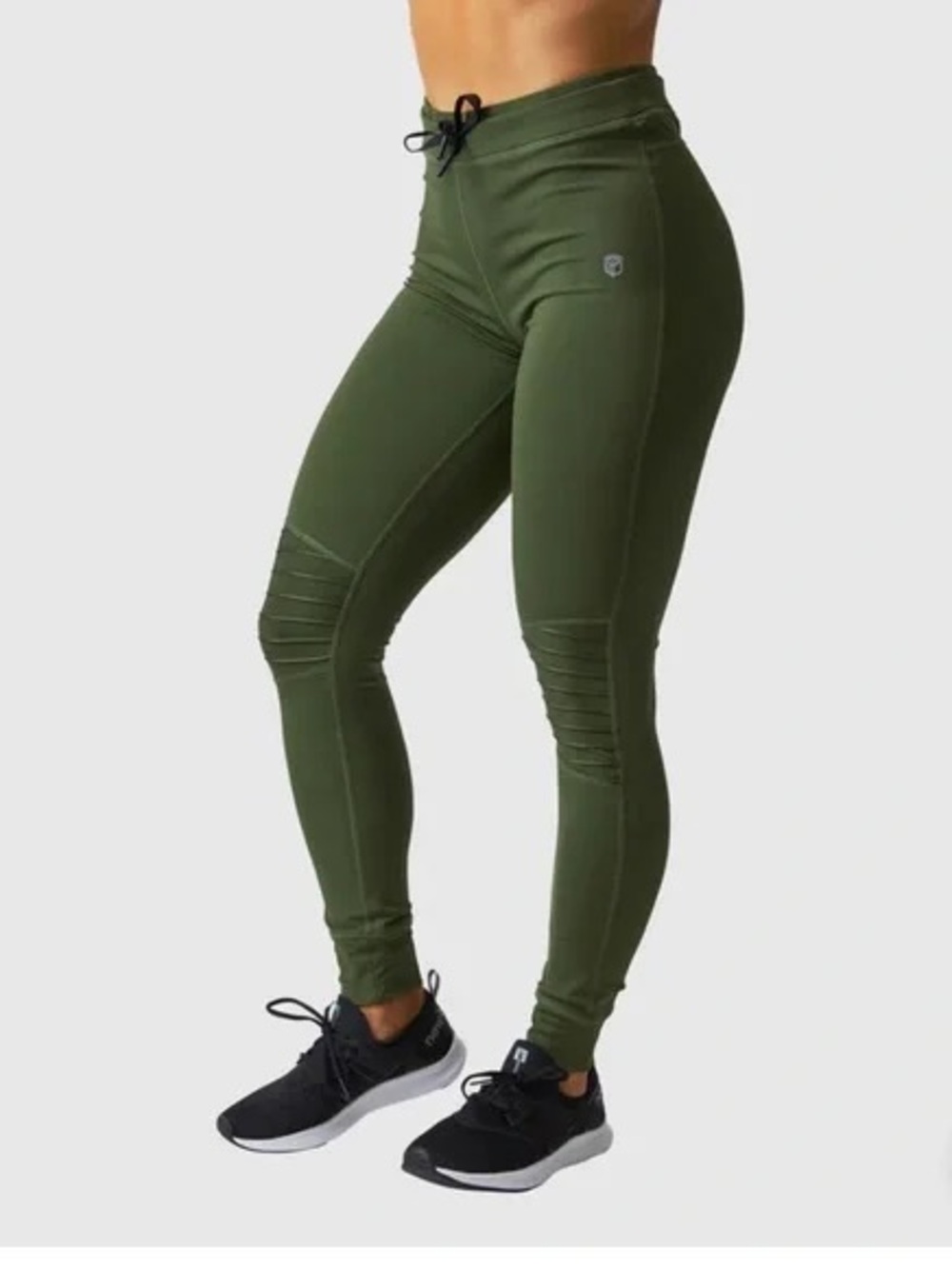 Born Primitive Olive Green Men's Joggers with Knee Stitch Detail